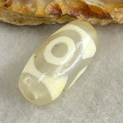 Natural Powerful Tibetan Old Oily Agate 3 Eyes Dzi Bead Heavenly Master (Tian Zhu) 三眼天诛 3.01g 20.2 by 10.2mm - Huangs Jadeite and Jewelry Pte Ltd