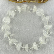 Natural White Phantom Quartz Beads Bracelet 68.81g 20cm 14.8mm 16 Beads - Huangs Jadeite and Jewelry Pte Ltd