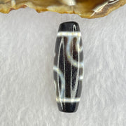 Natural Powerful Tibetan Old Oily Agate Double Nectar Vessel Dzi Bead Heavenly Master (Tian Zhu) 花蜜容器眼天珠 10.37g 39.3 by 13.5mm - Huangs Jadeite and Jewelry Pte Ltd