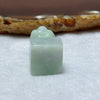 Type A Green Lavender Jadeite Rabbit with Carrot Mini Display 14.86g 39.4 by 15.9 by 15.4mm - Huangs Jadeite and Jewelry Pte Ltd