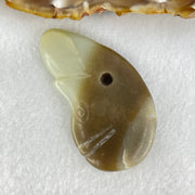 Ancient Natural Brown and Faint Green Nephrite Unknown Pendant 21.31g 54.9 30.7 by 7.6mm - Huangs Jadeite and Jewelry Pte Ltd