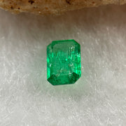 Natural Colombia Vivid Green Emerald (Beryl) Cut-Cornered Rectangular Step cut 0.41ct 5.7 by 3.8 by 2.3mm - Huangs Jadeite and Jewelry Pte Ltd