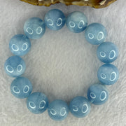Natural Aquamarine Beads Bracelet 77.27g 18cm 16.3mm by 13 Beads - Huangs Jadeite and Jewelry Pte Ltd
