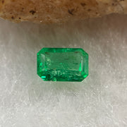 Natural Colombia Vivid Green Emerald (Beryl) Cut-Cornered Rectangular Step cut 0.41ct 5.7 by 3.8 by 2.3mm - Huangs Jadeite and Jewelry Pte Ltd
