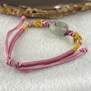 Type A Blueish Green Jadeite Ping An Kou String Bracelet 3.55g 15.4 by 7.4mm - Huangs Jadeite and Jewelry Pte Ltd