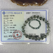 Very Good Grade Natural Green Phantom Quartz Beads Bracelet 20.41g 16.5cm 8.7mm 23 Beads - Huangs Jadeite and Jewelry Pte Ltd