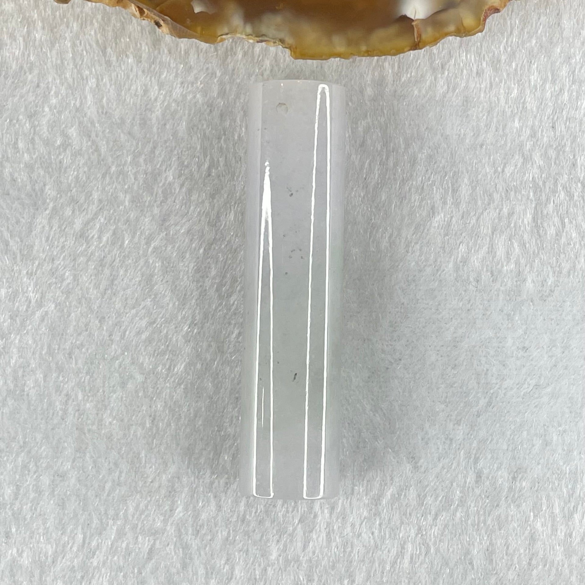 Type A Lavender with Wuji Grey Jadeite Pillar Pendant 20.30g 51.0 by 12.4mm - Huangs Jadeite and Jewelry Pte Ltd