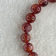 Good Grade Natural Red Ferruginous Quartz Beads Bracelet 22.47g 15.5cm 9.2mm 21 Beads - Huangs Jadeite and Jewelry Pte Ltd
