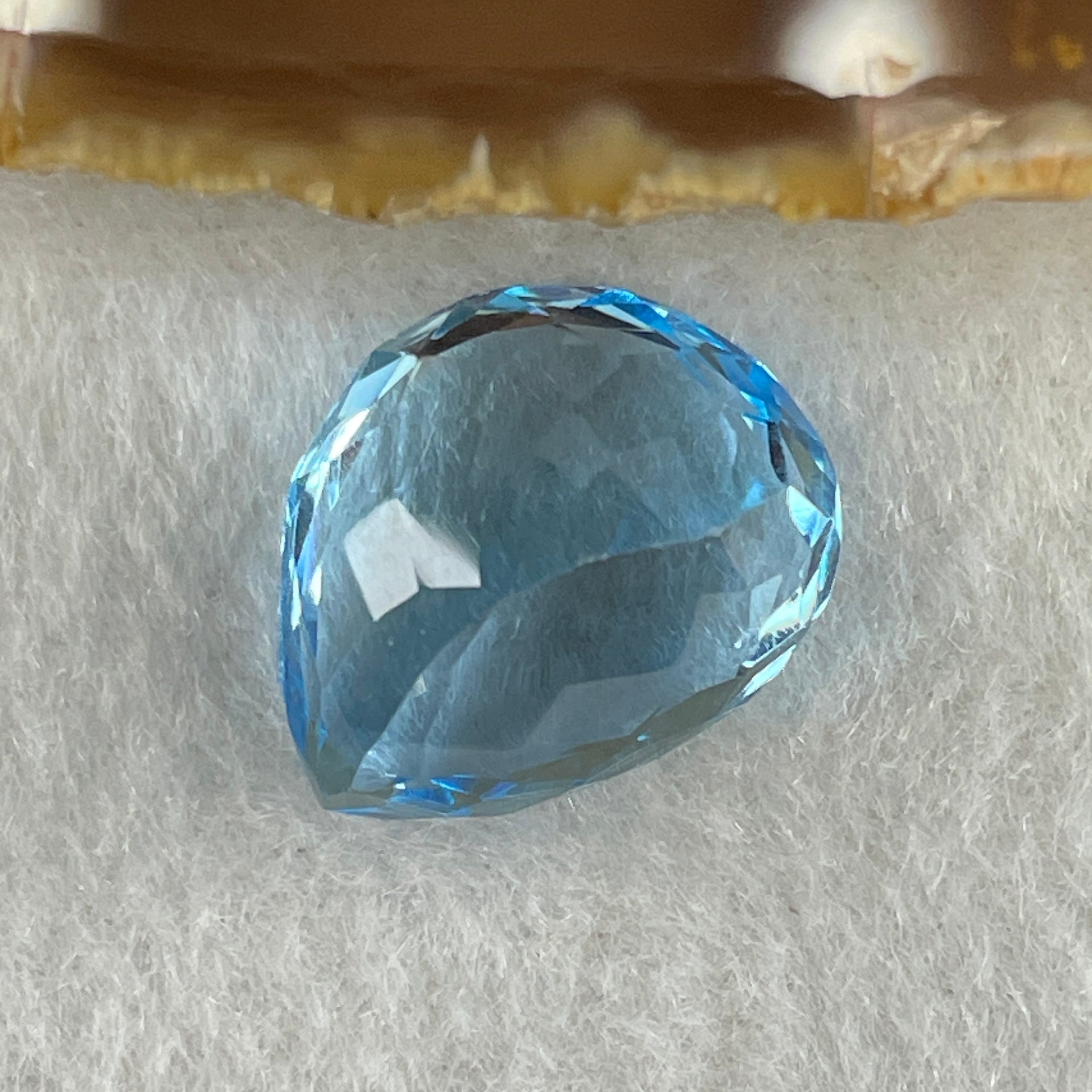 Natural Sky Blue Topaz Teardrop Shape 14.58ct 16.5 by 13.2 by 8.4mm - Huangs Jadeite and Jewelry Pte Ltd