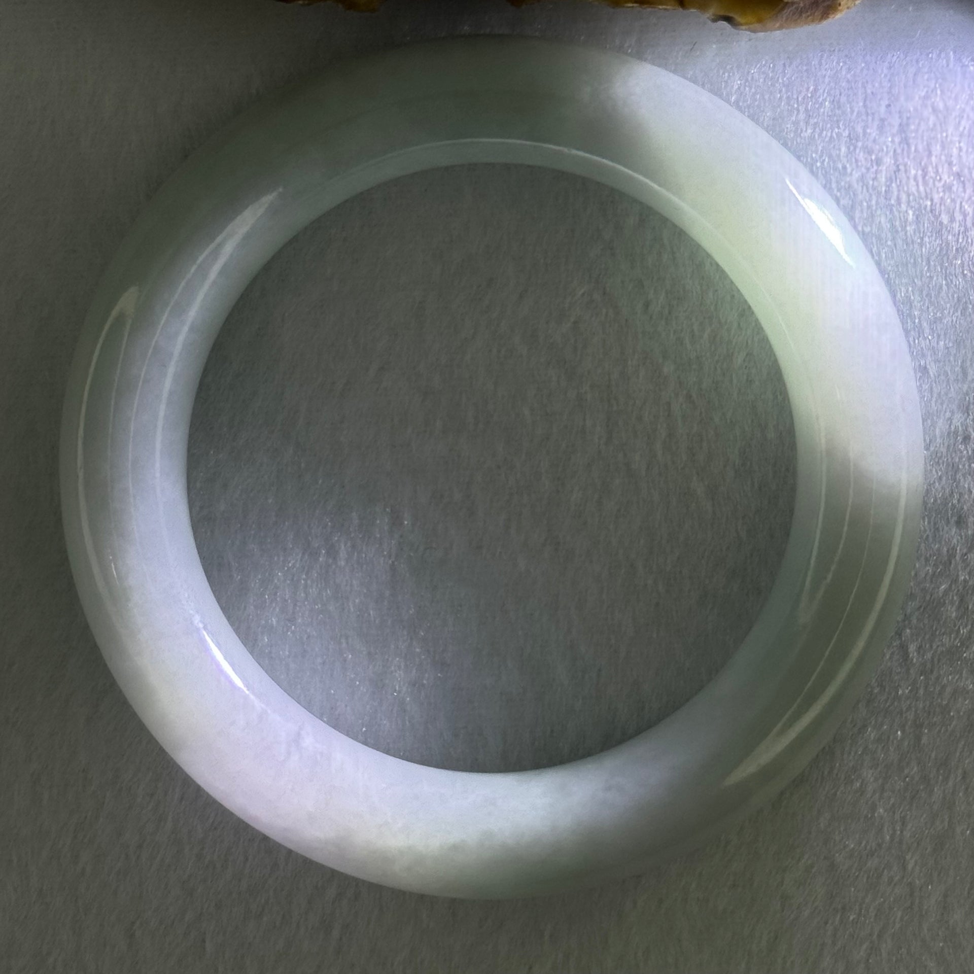 Type A Light Blueish Green and Lavender Jadeite Bangle Internal Diameter 56.7mm 82.96g 13.0 by 11.8mm (Close to Perfect) - Huangs Jadeite and Jewelry Pte Ltd