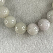 Type A Light Green with Slight Light Lavender Jadeite Beads Bracelet 55.18g 16cm 12.6mm 16 Beads - Huangs Jadeite and Jewelry Pte Ltd