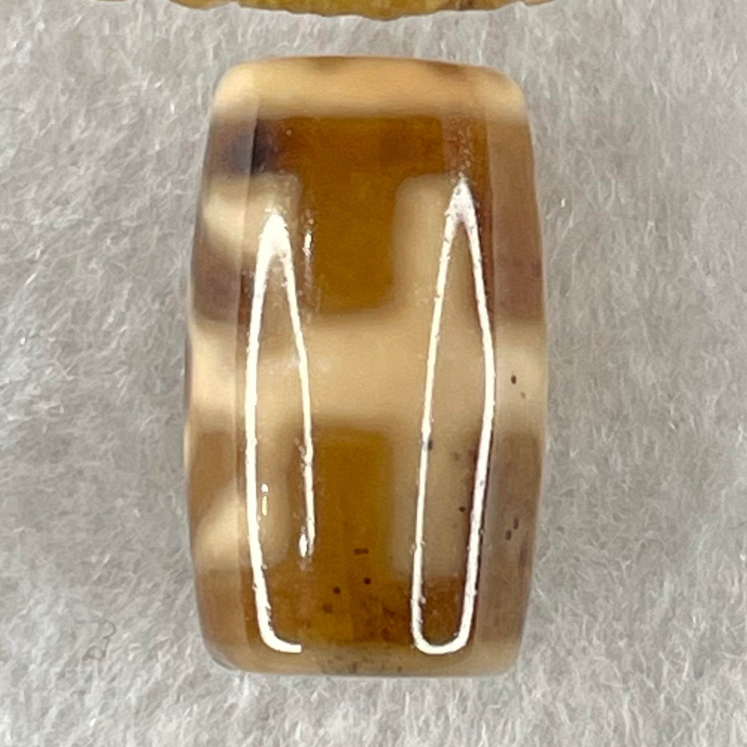 Natural Powerful Tibetan Old Oily Agate Patina Guiren Tairen Human Dzi Bead Totem Amulet Heavenly Master (Tian Zhu) 贵人天诛 4.74g 19.7 by 11.7mm - Huangs Jadeite and Jewelry Pte Ltd