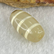 Natural Powerful Tibetan Old Oily Agate 3-Lines Dzi Bead Heavenly Master (Tian Zhu) 三行天诛 3.40g 19.9 by 10.5mm - Huangs Jadeite and Jewelry Pte Ltd
