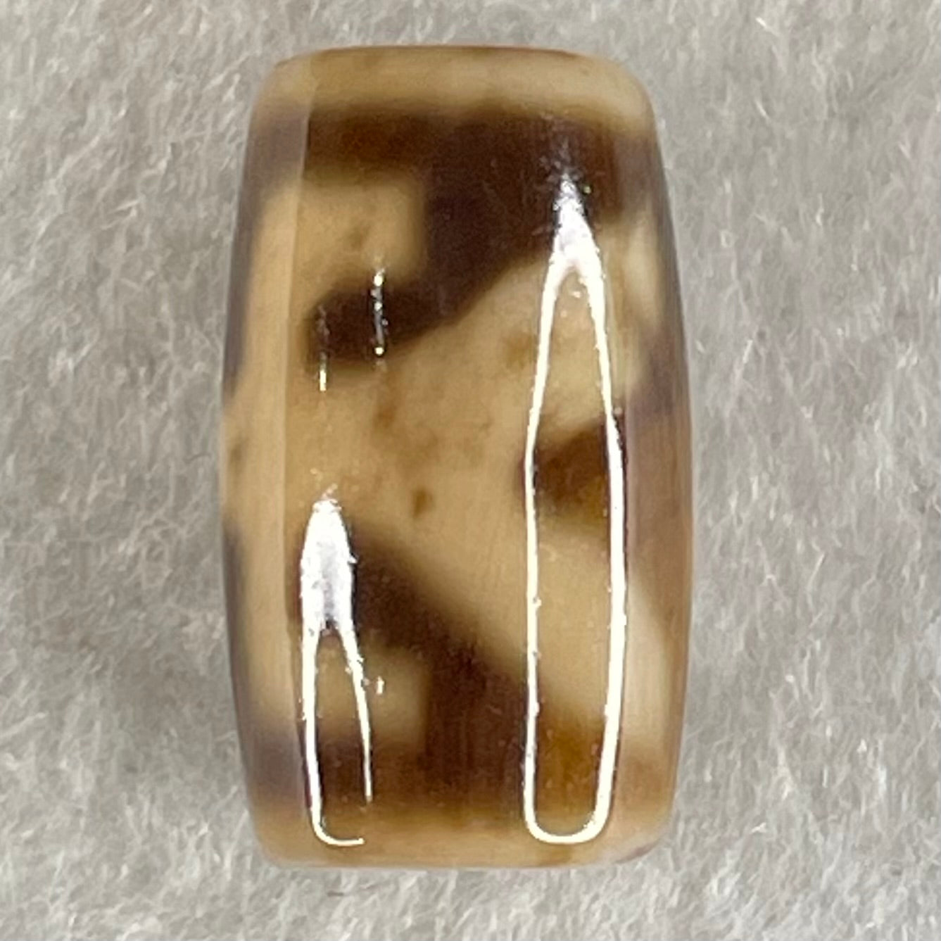 Natural Powerful Tibetan Old Oily Agate Patina Guiren Tairen Human Dzi Bead Totem Amulet Heavenly Master (Tian Zhu) 贵人天诛 4.60g 19.7 by 11.4mm - Huangs Jadeite and Jewelry Pte Ltd
