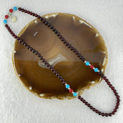 Natural Dark Red Blood Amber Beads Necklace 天然血珀项链 27.79g 54cm 6.4mm 80 Beads - Huangs Jadeite and Jewelry Pte Ltd