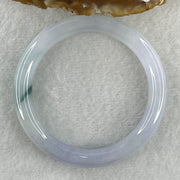Type A Light to Faint Lavender with Dark Green Piao Hua Jadeite Bangle Internal Diameter 50.9mm 40.08g 9.9 by 8.6mm (Very Slight Internal Lines ) - Huangs Jadeite and Jewelry Pte Ltd