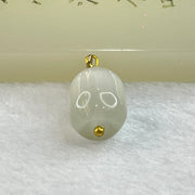 White Cat's Eye Glass Charm Pendent 2.63g 13.3 by 10.4mm - Huangs Jadeite and Jewelry Pte Ltd