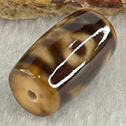 Natural Powerful Tibetan Old Oily Agate Patina Guiren Tairen Human Dzi Bead Totem Amulet Heavenly Master (Tian Zhu) 贵人天诛 4.88g 19.8 by 11.8mm - Huangs Jadeite and Jewelry Pte Ltd
