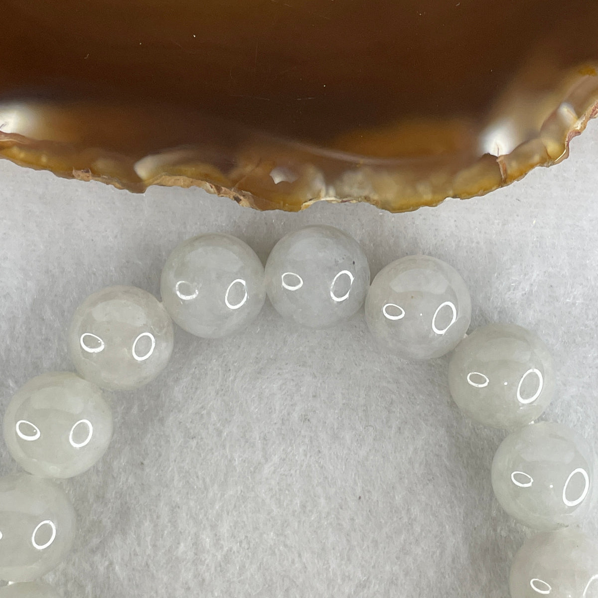 Natural Type A Light Lavender Jadeite Beads Bracelet | (60.17g | 16cm | 13.0mm | 16 Beads | Synergy, "Zi Qi Dong Lai" Noble Benefactor Magnet & Feng Shui Royalty Anchor)