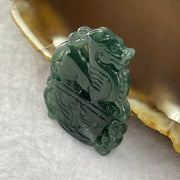 Type A Semi Icy Blueish Green Jadeite Pixiu 28.7 by 22.2 by 3.9 mm 5.22g - Huangs Jadeite and Jewelry Pte Ltd