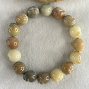Natural Mixed Color Bodhi Beads in Paw Bracelet 20.26g 17cm 12.8mm 16 Beads - Huangs Jadeite and Jewelry Pte Ltd