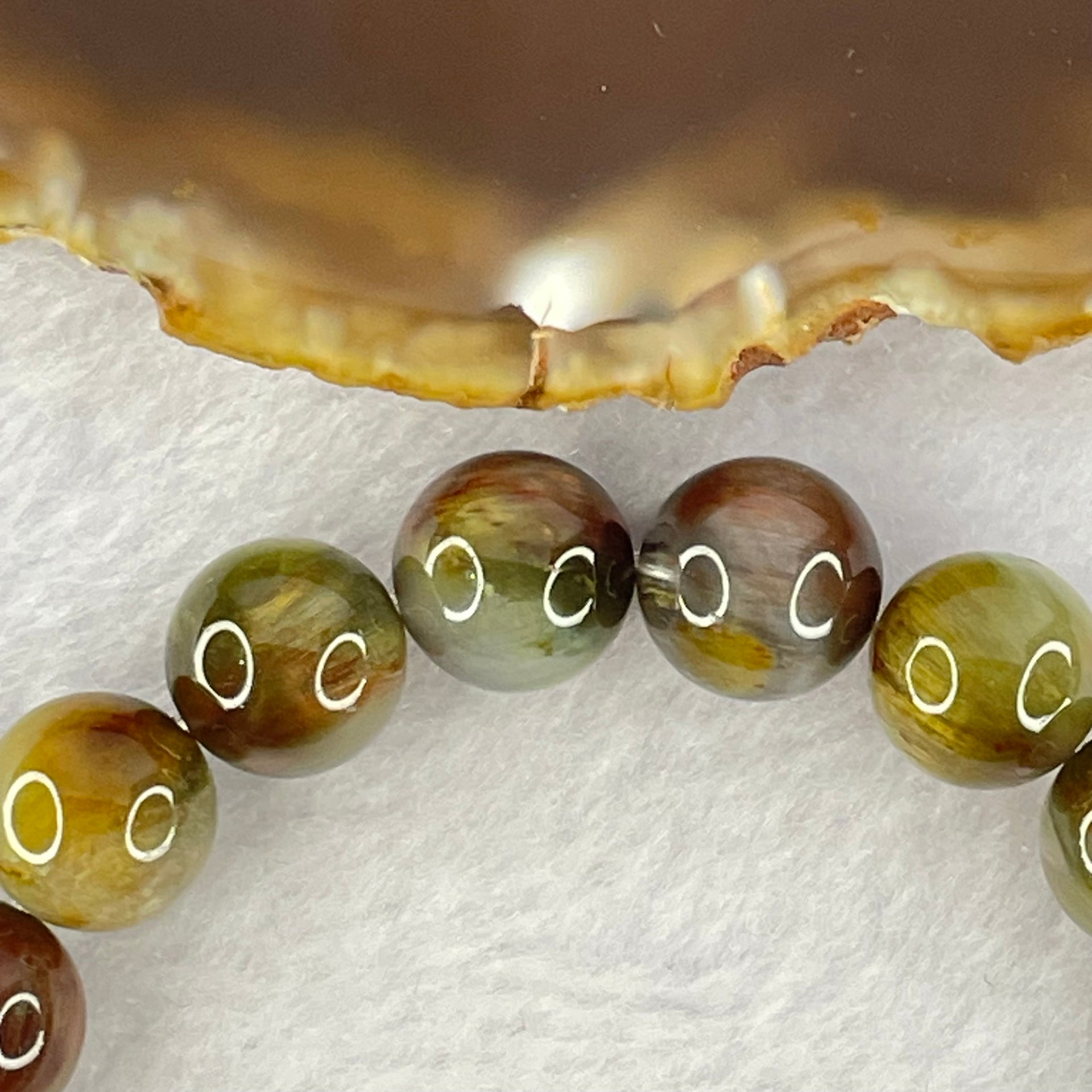 Good Grade Natural Blue Rutilated Quartz Bracelet 32.71g 17.5cm 11.0mm 19 Beads - Huangs Jadeite and Jewelry Pte Ltd