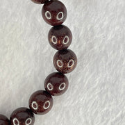 Natural Blood Rosewood Beads Bracelet 天然血檀手链 10.35g 17cm 10.5mm 19 Beads - Huangs Jadeite and Jewelry Pte Ltd