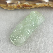 Type A Light Green Light Lavender Jadeite Pixiu Pendant or Shou Pai for Bracelet 6.15g 37.3 by 12.8 by 6.4mm - Huangs Jadeite and Jewelry Pte Ltd