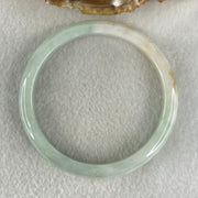Type A Light Green with Brown Patches Jadeite Bangle 34.69g Inner Diameter 59.7mm 9.3 by 6.9mm (Very Slight Internal Lines) - Huangs Jadeite and Jewelry Pte Ltd
