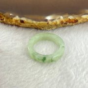 Type A Green Piao Hua Jadeite Ring 3.21g 4.7 by 3.6mm US8 HK17.5 - Huangs Jadeite and Jewelry Pte Ltd