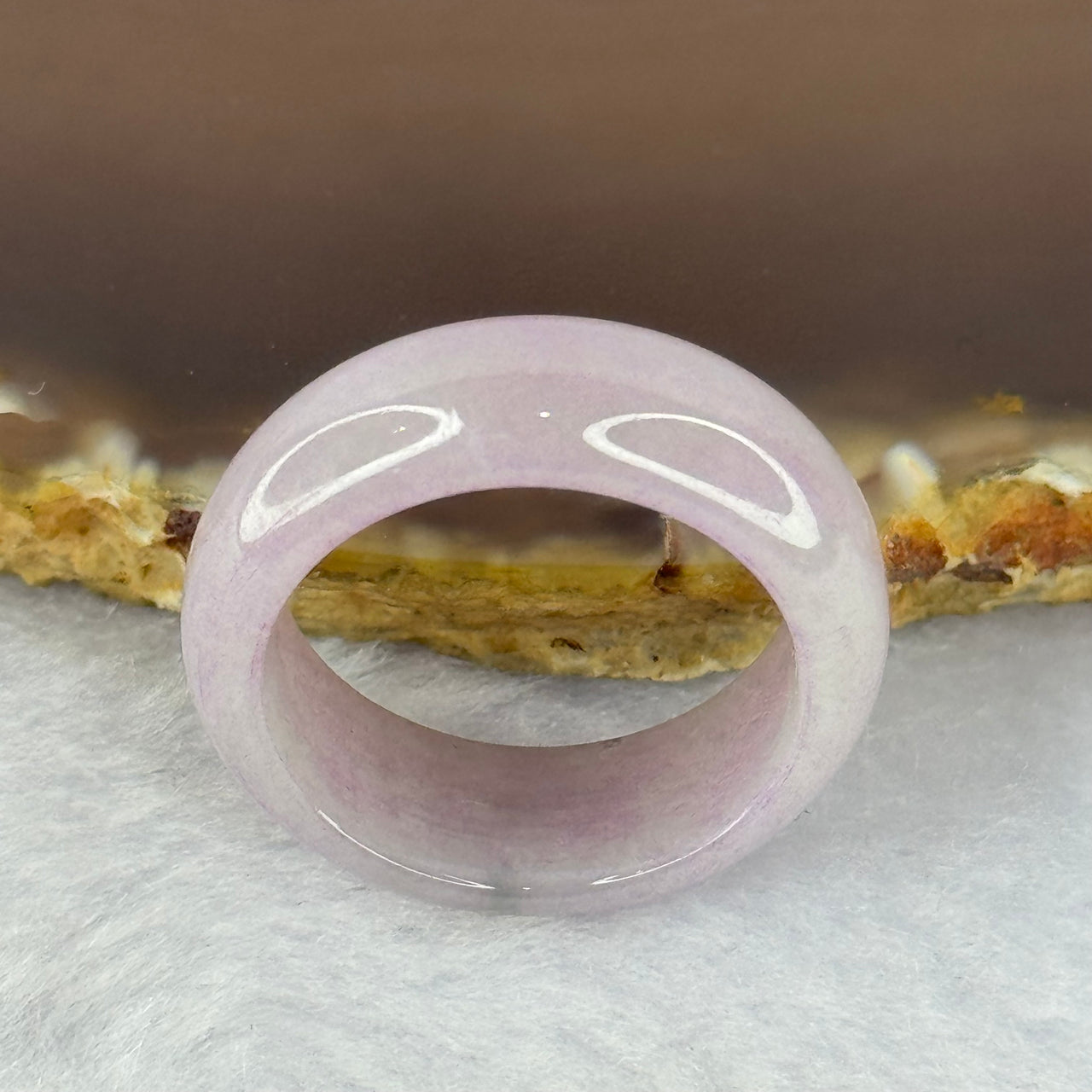 Type A Lavender Jadeite Ring 5.63g 8.4 by 3.6mm US9.5 HK21 - Huangs Jadeite and Jewelry Pte Ltd