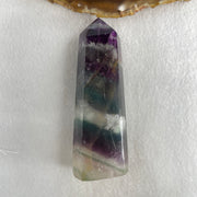 Natural Green and Purple Fluorite Quartz Tower Display 173.67g 99.8 by 34.9 by 35.6mm - Huangs Jadeite and Jewelry Pte Ltd