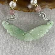 Natural Type A Green Jadeite Butterfly with Coins Pendant | Transformation, Longevity & Double Wealth Talisman (11.90g | 49.8 x 17.8 x 7.0mm) - Huangs Jadeite and Jewelry Pte Ltd