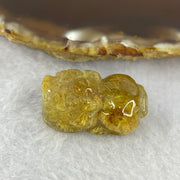 Above Average Grade Natural Golden Rutilated Quartz Pixiu Charm for Bracelet 天然金发水晶貔貅 10.07g 28.4 by 16.6 by 12.8 mm - Huangs Jadeite and Jewelry Pte Ltd