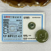 Natural Green with Brown Flora Nephrite Ping An Kou Donut 8.75g 24.4 by 7.2mm - Huangs Jadeite and Jewelry Pte Ltd