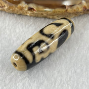 Natural Powerful Tibetan Old Oily Monkey Agate Dzi Bead Heavenly Master (Tian Zhu) 猴天珠 9.14g 37.8 by 12.5mm - Huangs Jadeite and Jewelry Pte Ltd