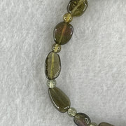Good Grade Natural Green Tourmaline Crystal Barrel Bracelet 7.15g 16cm 8.0mm 15Beads - Huangs Jadeite and Jewelry Pte Ltd