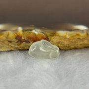 Type A Icy Faint Green Jadeite Rabbit Charm 0.55g 12.1 by 3.4 by 7.8mm - Huangs Jadeite and Jewelry Pte Ltd