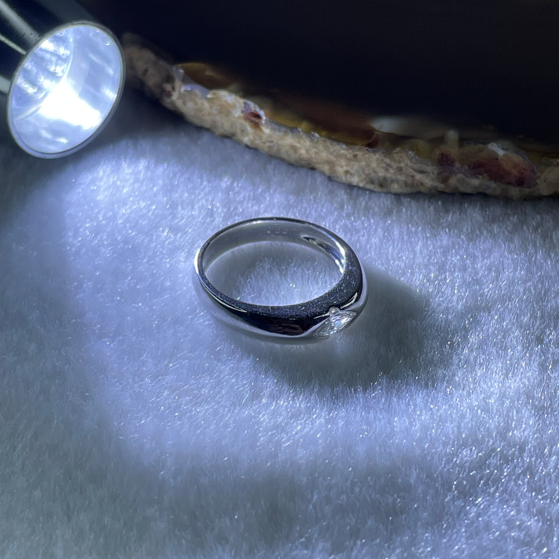 Natural Marquise Shape Diamond in 18K White Gold Ring D0.22ct Total 6.1g US7 HK15 - Huangs Jadeite and Jewelry Pte Ltd