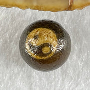 Natural Powerful Tibetan Old Oily Agate Yin Yang Bead Heavenly Master (Tian Zhu) 1.44g 10.0 by 10.3mm - Huangs Jadeite and Jewelry Pte Ltd