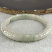 Type A Light Blueish Green Jadeite Bangle 49.99g Internal Diameter 64.3mm 10.2 by 8.2mm (Internal Lines) - Huangs Jadeite and Jewelry Pte Ltd