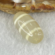 Natural Powerful Tibetan Old Oily Agate 3-Lines Dzi Bead Heavenly Master (Tian Zhu) 三行天诛 3.20g 19.8 by 10.4mm - Huangs Jadeite and Jewelry Pte Ltd