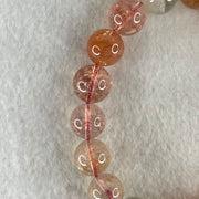 Average Grade Natural Red Sunstone Beads Bracelet 28.18g 15cm 10.8mm 18 Beads - Huangs Jadeite and Jewelry Pte Ltd