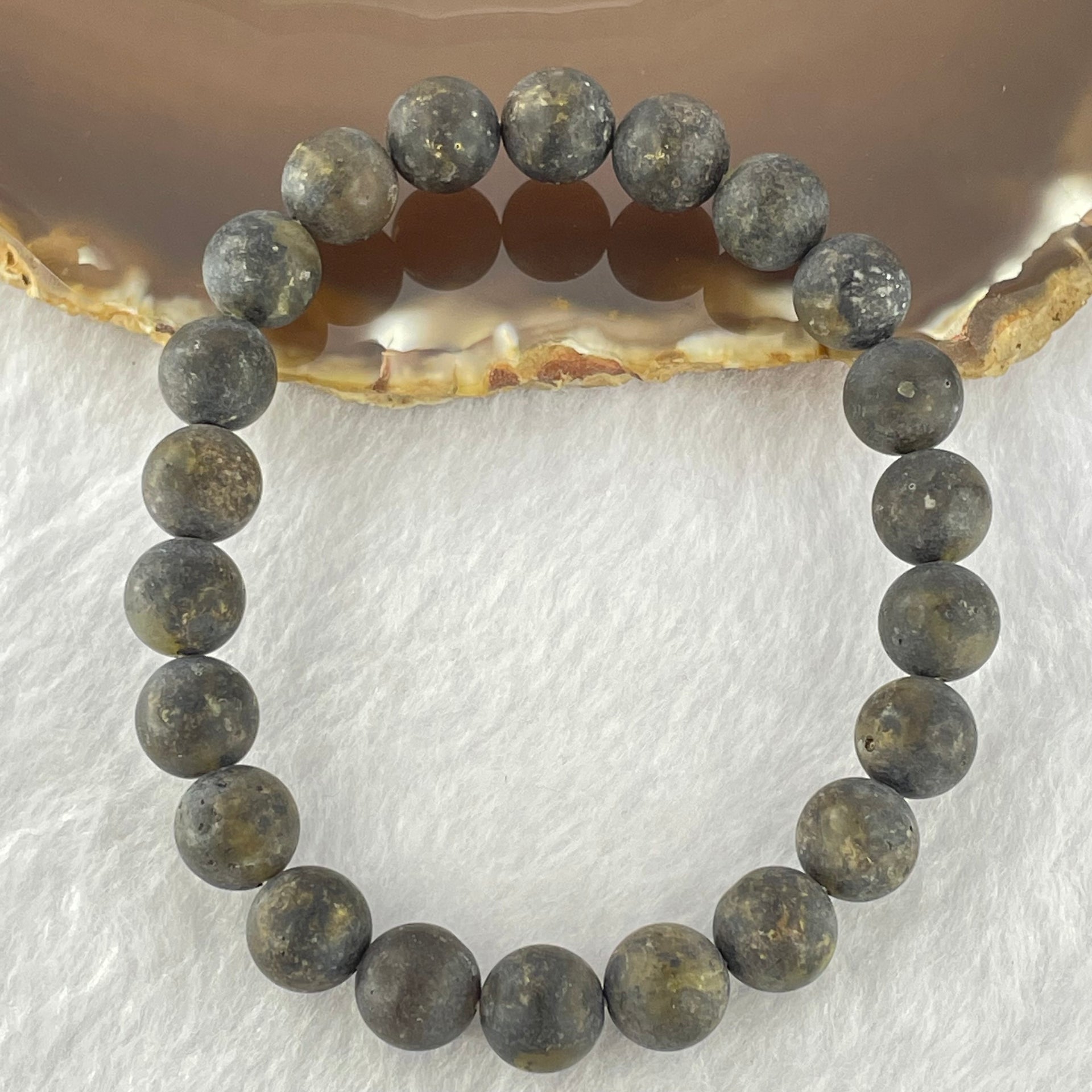 Natural Medicine Amber Beads Bracelet 天然药珀手链 10.16g 17.5cm 9.5mm 22 Beads - Huangs Jadeite and Jewelry Pte Ltd