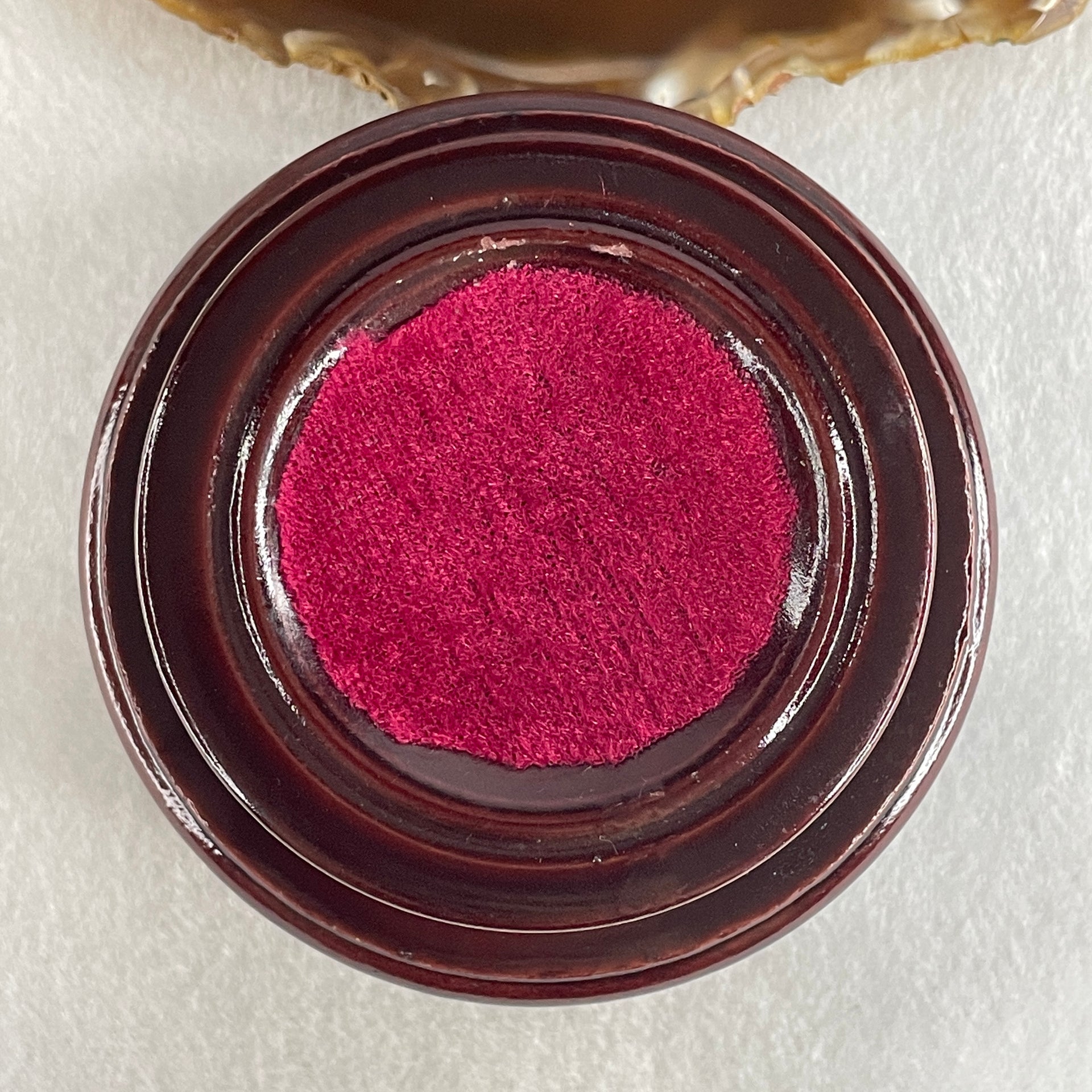 Natural Pink Brown Calcite Sphere Ball with Wooden Stand Display 2,818.4g 122.0 by 170.0mm - Huangs Jadeite and Jewelry Pte Ltd