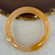 Transparent Peach Yellow Quartzite Jade Bangle 天山水沫玉手镯 43.05g Internal Diameter 48.3mm 13.3 by 9.3mm - Huangs Jadeite and Jewelry Pte Ltd