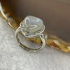 Natural Labradorite in 925 Sliver Ring (Adjustable Size) 3.15g 10.2 by 10.8 by 5.0 mm - Huangs Jadeite and Jewelry Pte Ltd