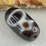 Natural Powerful Tibetan Old Oily Agate 2 Cai Shen Dzi Bead Heavenly Master (Tian Zhu) 2.85g 18.6 by 10.0mm - Huangs Jadeite and Jewelry Pte Ltd
