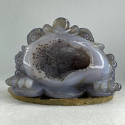 Natural Jelly Purpleish Wuji with White Agate with Crystal 3 Legged Toast Display 1,214.2g 155.0 by 90.0 by 100.0mm - Huangs Jadeite and Jewelry Pte Ltd