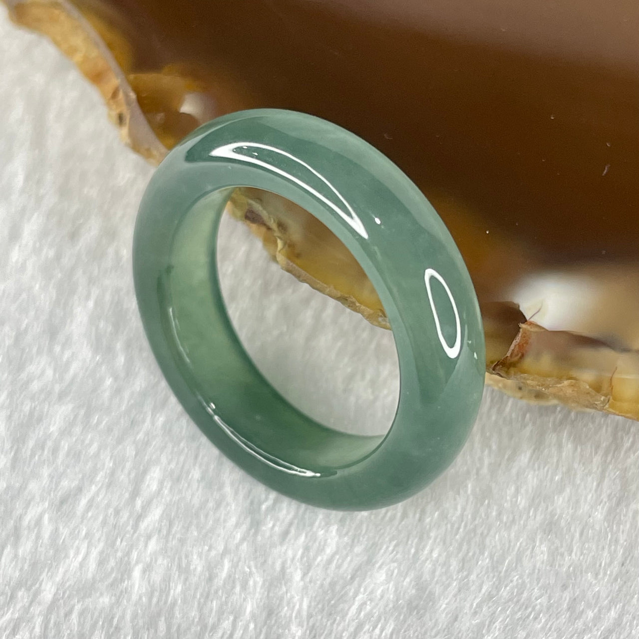 Type A Icy Blueish Green Jadeite Ring 3.99g 5.5 by 3.9mm US7.3 HK16.2 (Perfect) - Huangs Jadeite and Jewelry Pte Ltd